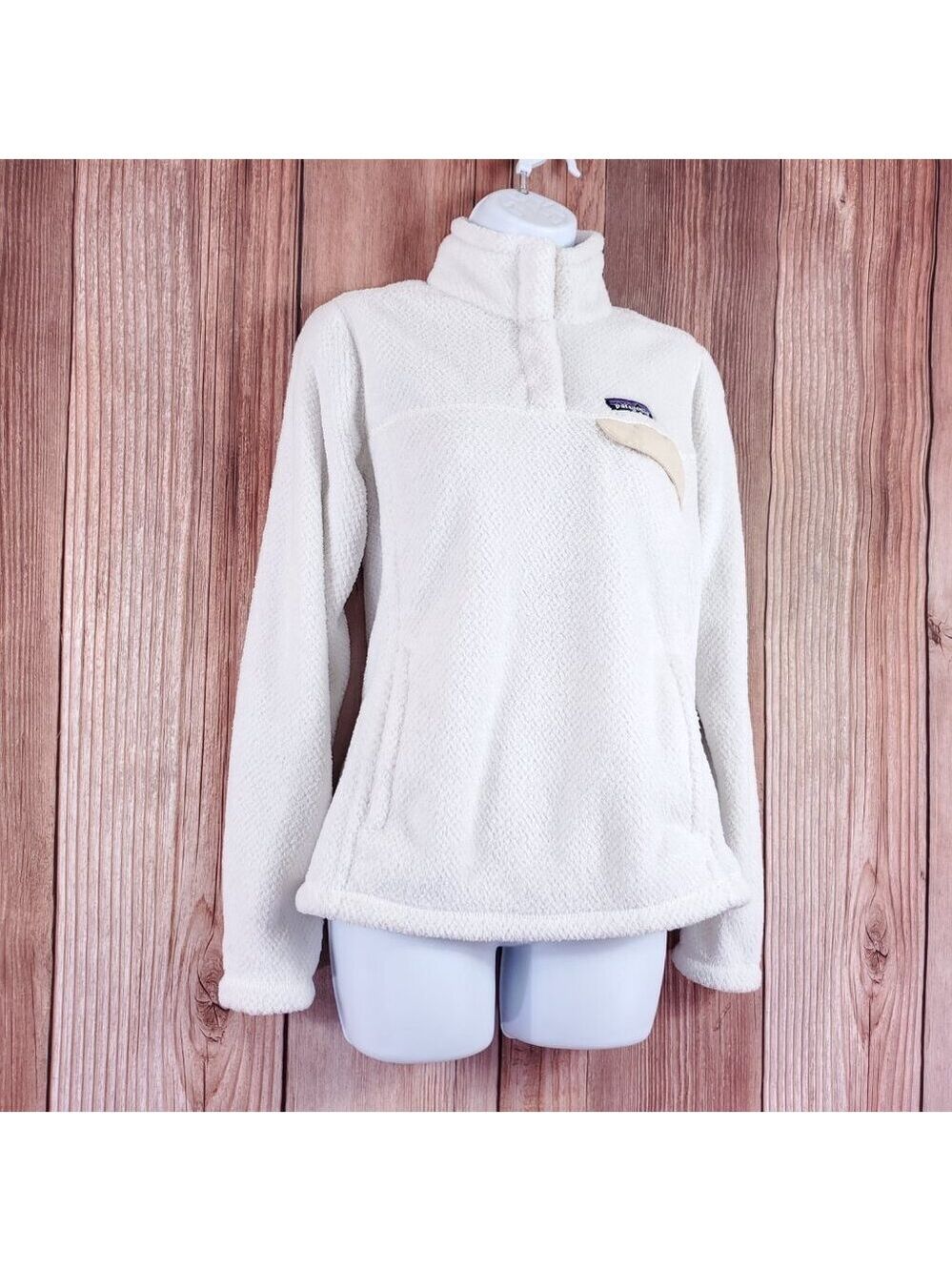 Patagonia Womens Small Re-Tool Snap-T Pullover Polartec Thermal Pro White 25443 - Picture 3 of 16